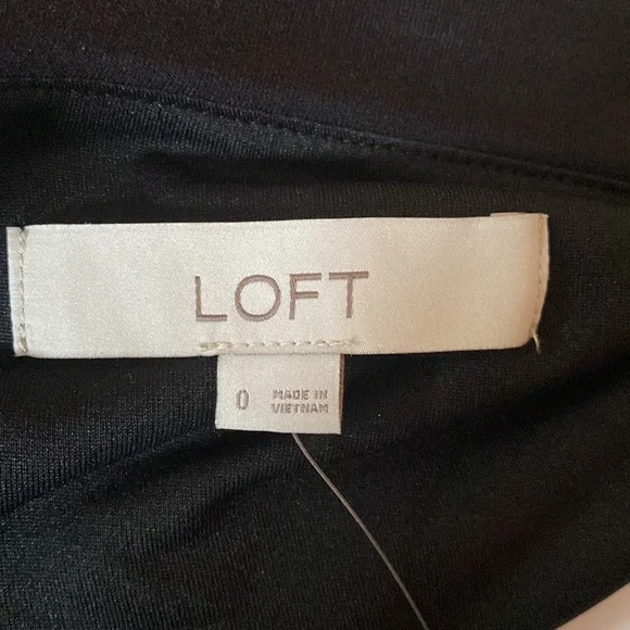 NWT Loft Black Scalloped Dress - Picture 6 of 8